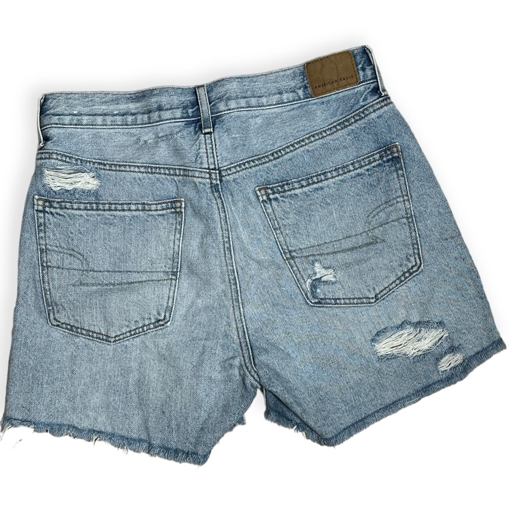 American Eagle 90's boyfriend shorts size 2 100% cotton destroyed high waist - Picture 3 of 5